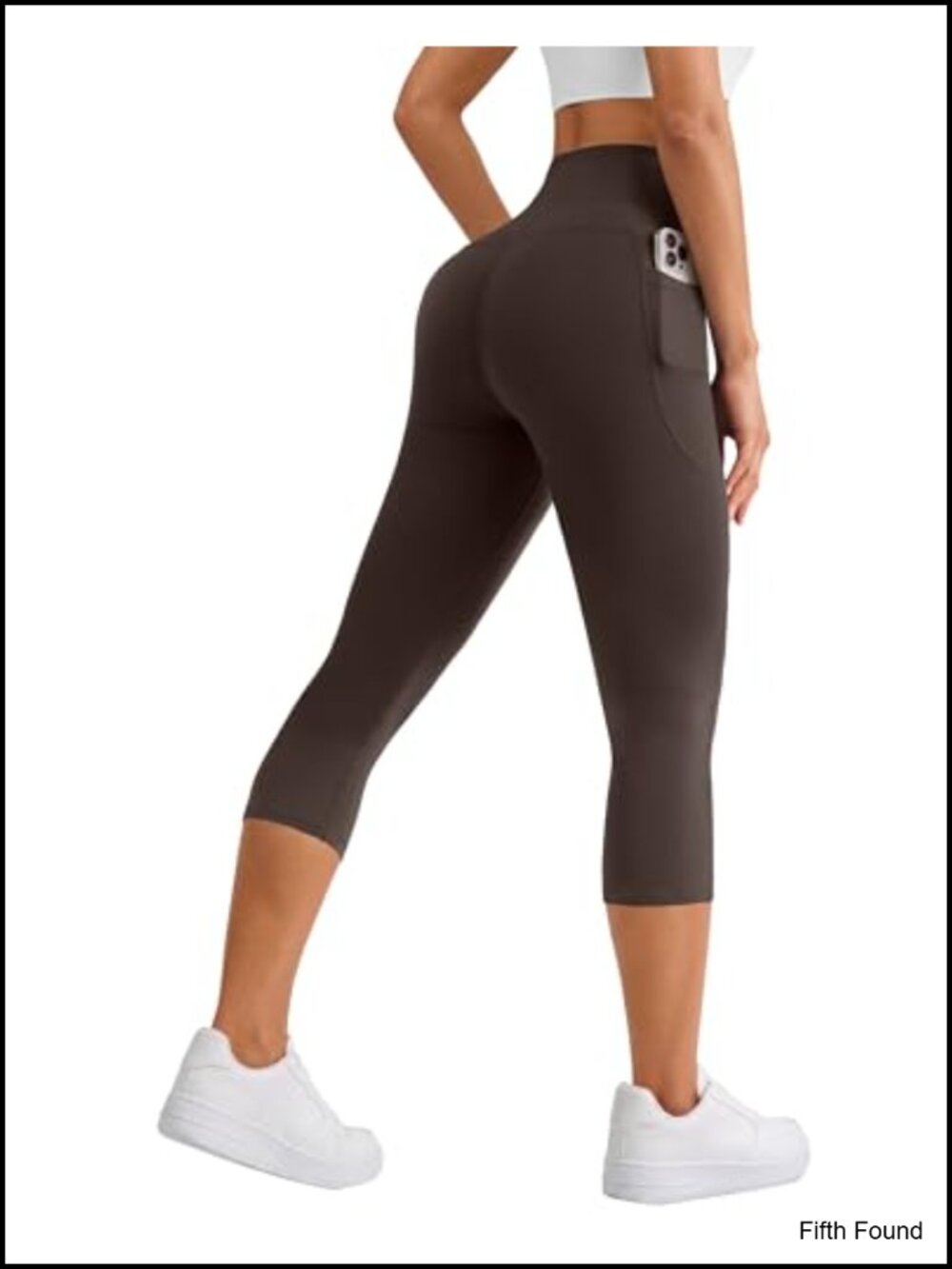 High Waisted Capri Leggings Tummy Control Yoga Pants with Pockets